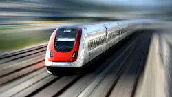 passenger train with motion blur passenger train with motion blur