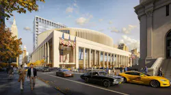 A rendering of the redeveloped Penn Station.