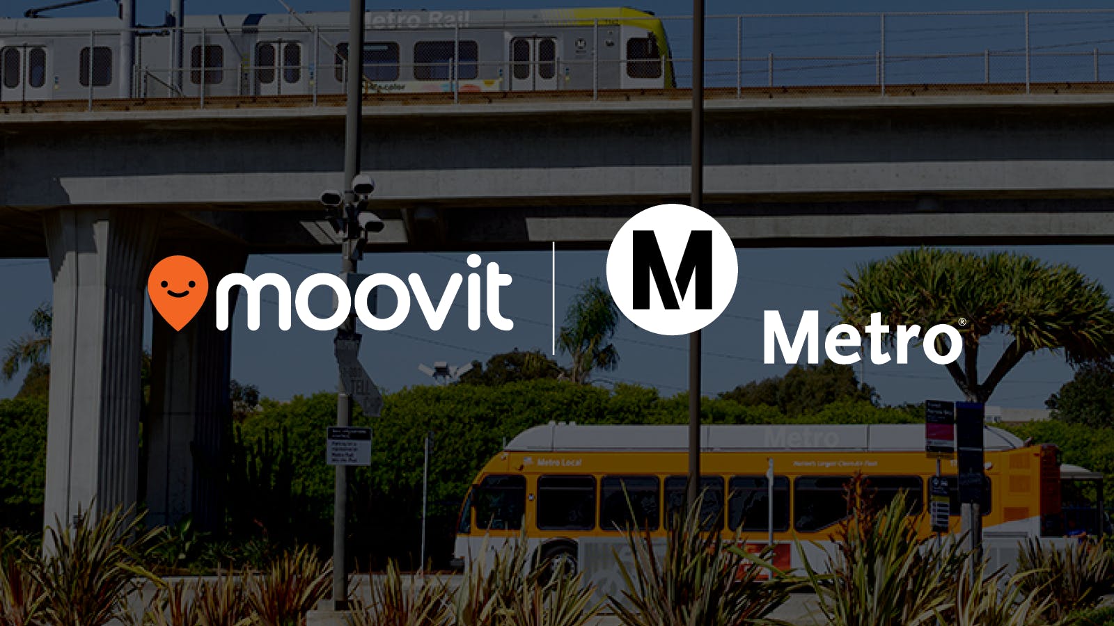 A Moovit and Los Angeles County Metropolitan Transportation Authority collaboration graphic.