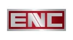 The ENC logo shows in a metalic appearance with a red background.