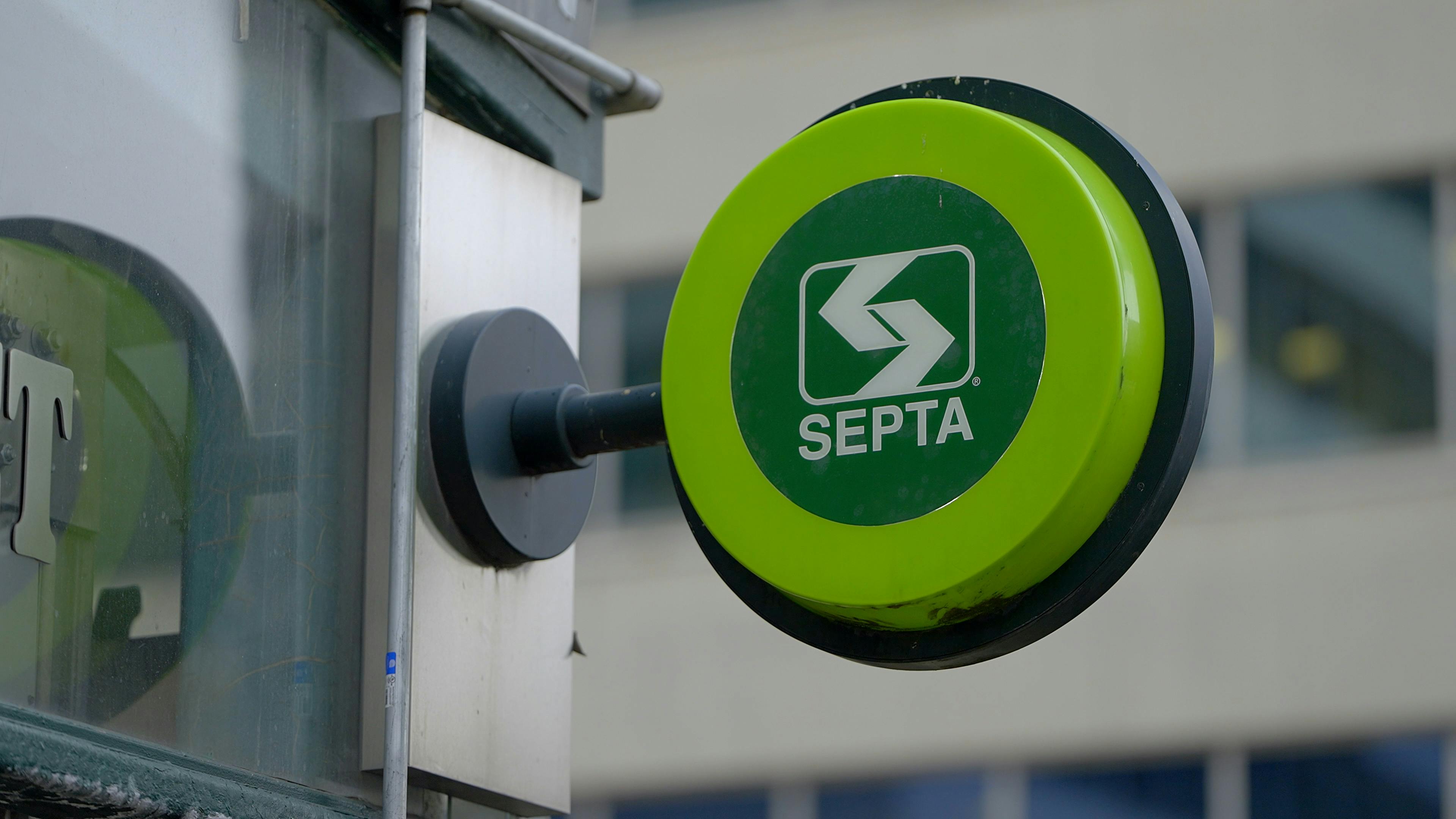 The SEPTA logo is displayed on a green circular sign.