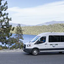 A Tahoe Transportation District Emerald Bay Shuttle. A Tahoe Transportation District Emerald Bay Shuttle.