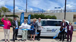 Pace Suburban Bus and local elected officials cut the ribbon on a new VanGo service in Crystal Lake, Ill.