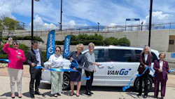 Pace Suburban Bus and local elected officials cut the ribbon on a new VanGo service in Crystal Lake, Ill. Pace Suburban Bus and local elected officials cut the ribbon on a new VanGo service in Crystal Lake, Ill.