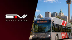 Safety Vision logo and a VIA Metropolitan Transit bus together in a graphic. Safety Vision logo and a VIA Metropolitan Transit bus together in a graphic.