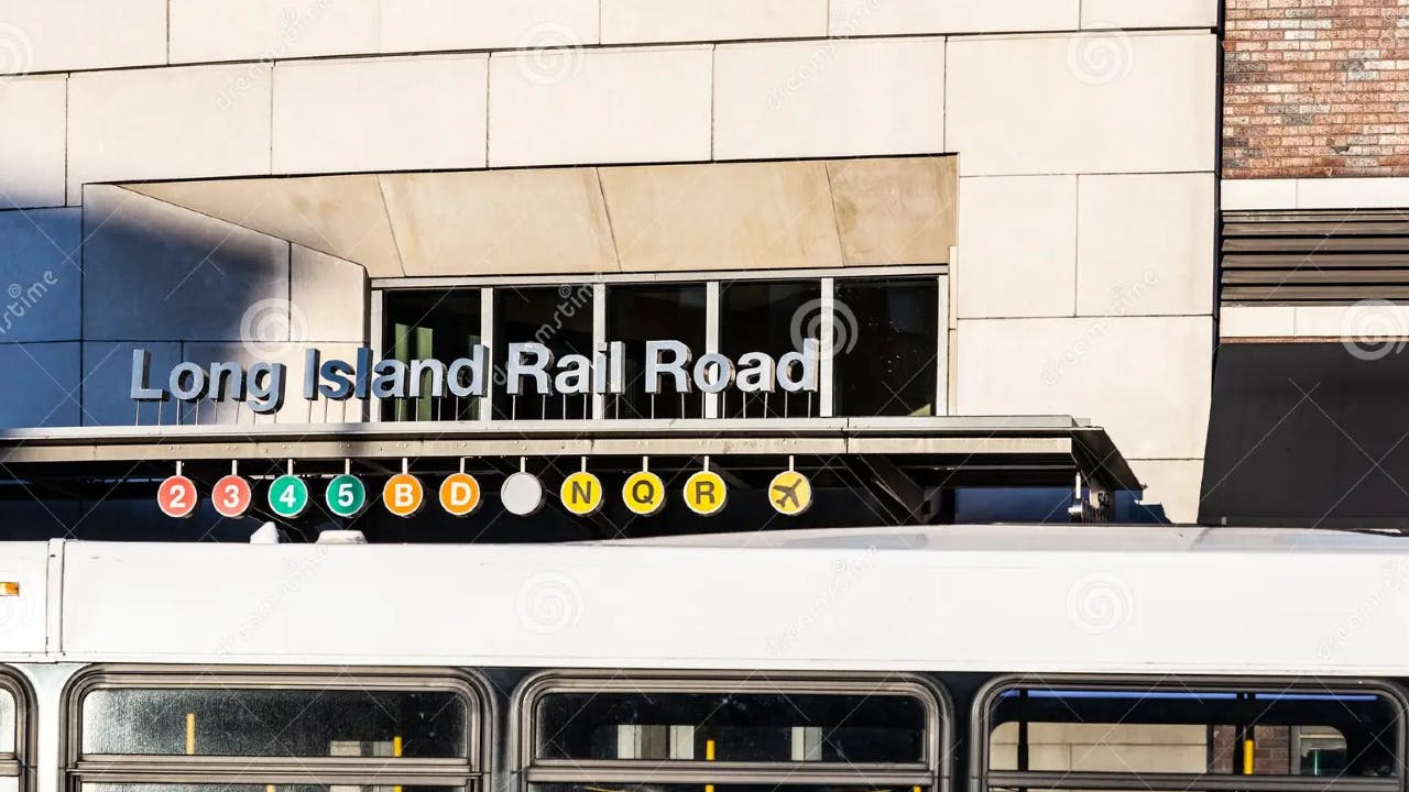 The entrance to Long Island Rail Road terminal.