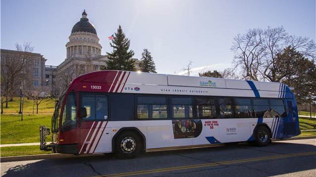 A Utah Transit Authority compressed natural gas bus.