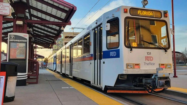 A Denver Regional Transportation District train.