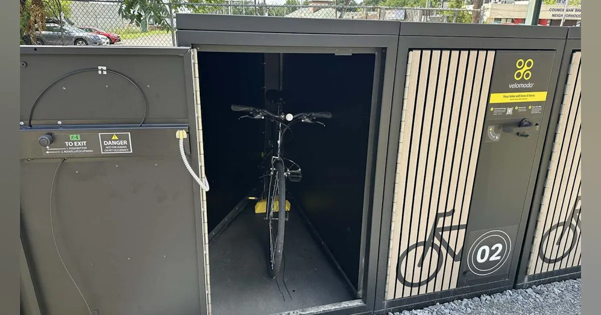 Sygnus Rack SEPTA launches bike parking lockers at Fox Chase station | Mass Transit