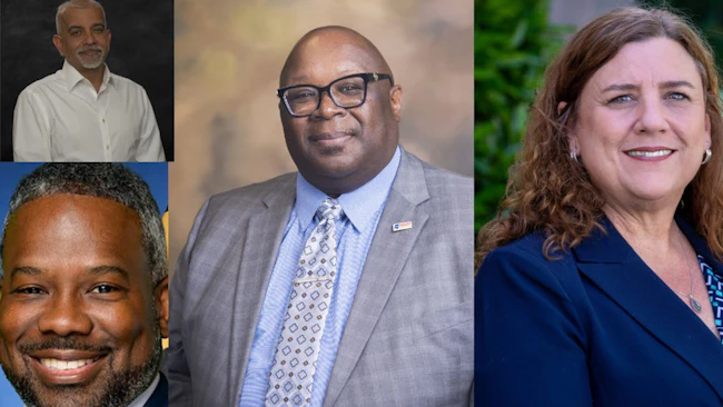 Jimmy Vigil (top left), Tony Bridges (bottom left), Roderick Bailey (middle), Noelle Pinkard (right).