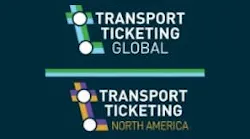 Combined logo for Transport Ticketing Global and Transport Ticketing North America, showing both event names in white text with a shared green and purple transit line icon, stacked on a dark teal background.