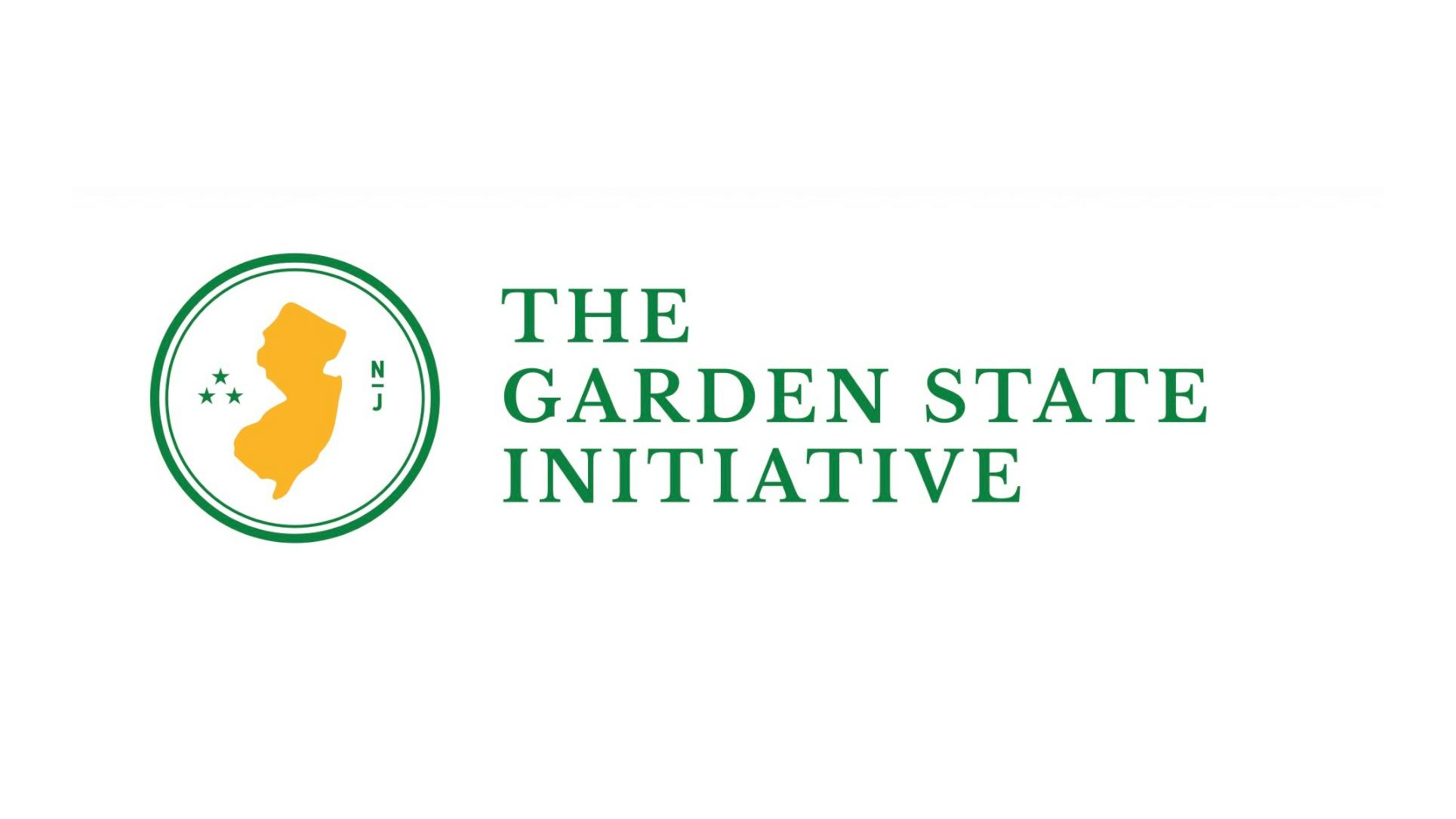 The Garden State Initiative logo shows in green font with a yellow cut out shape of the state.