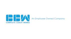 Logo for Complete Coach Works, showing the stylized blue 'CCW' mark beside the tagline 'An Employee Owned Company' on a white background.