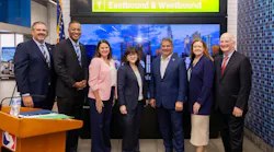 SEPTA officials and community leaders stand together at a subway station press conference announcing the Accelerate modernization plan.