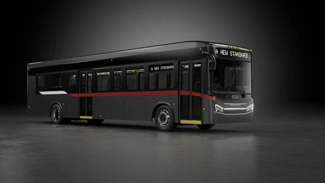 A rendering of a COR Transit heavy duty bus.
