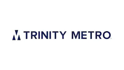 The Trinity Metro name and logo is shown in black font on a white background.